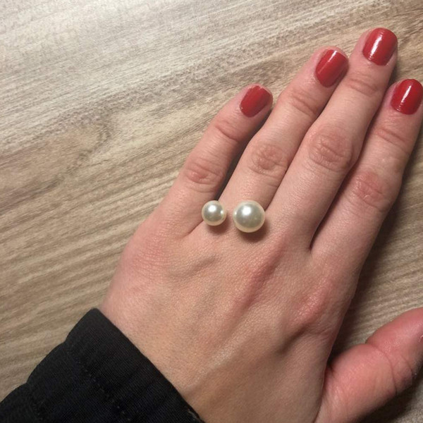 Two Pearls Double Pearl Ring for Women | Inspire Uplift