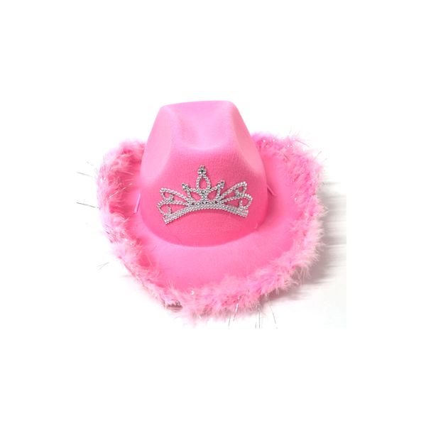 Fancy Rhinestone Pink Cowgirl Hat