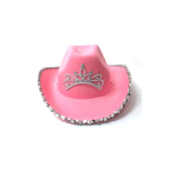 Fancy Rhinestone Pink Cowgirl Hat