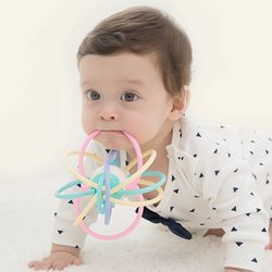 flexible baby teether ball