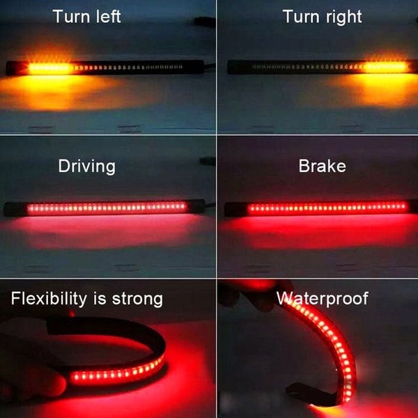 Flexible LED Brake Light Strip Motorcycle Bar | Inspire Uplift