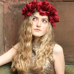 floral rose headband crown for wedding & halloween