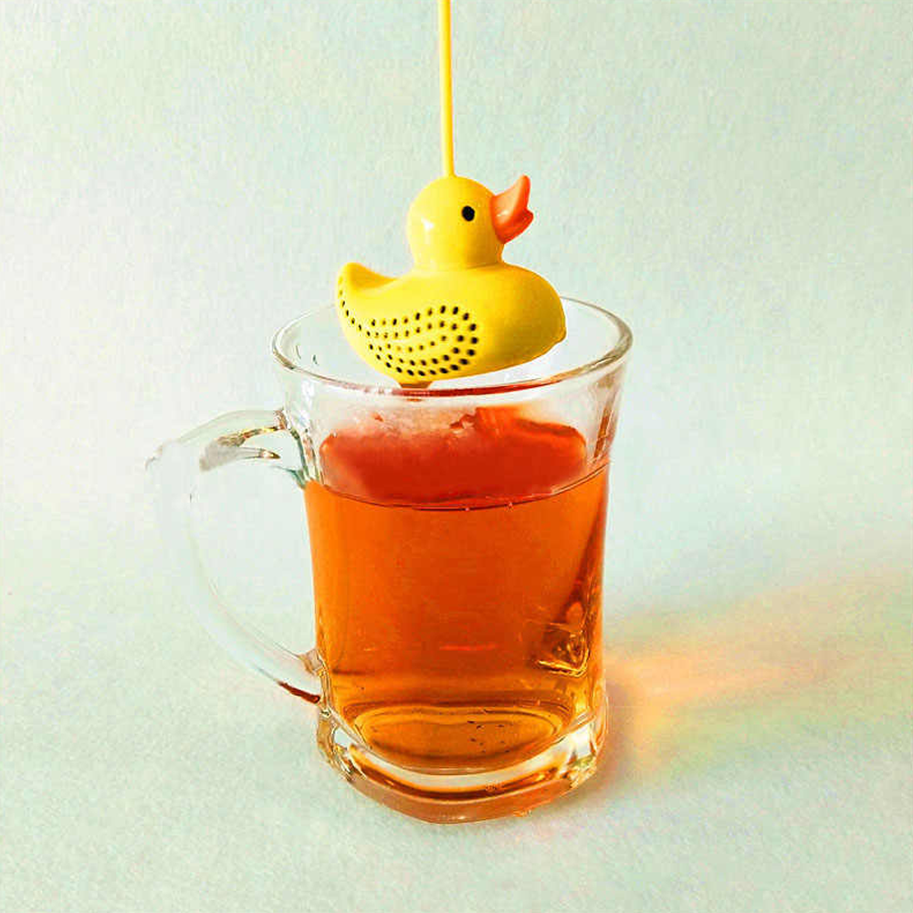 Food Grade Silicone Duck Tea Infuseryellow