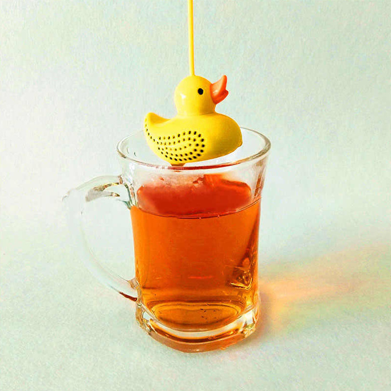 Food Grade Silicone Duck Tea Infuseryellow