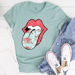 Hippie Floral Tongue Tee