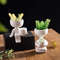 Human Shaped Ceramic Sitting Flower Pots 1