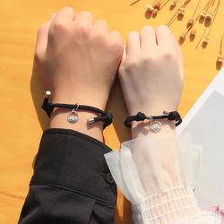 matching magnetic love couple bracelet