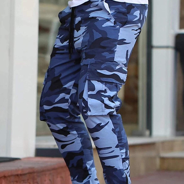 historia Género Millas Men's Navy Blue Camo Pants - Inspire Uplift