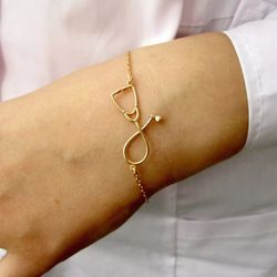 metal stethoscope bracelet