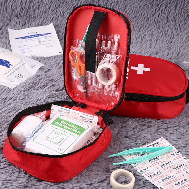 Portable emergency first aid kit for outdoor adventures