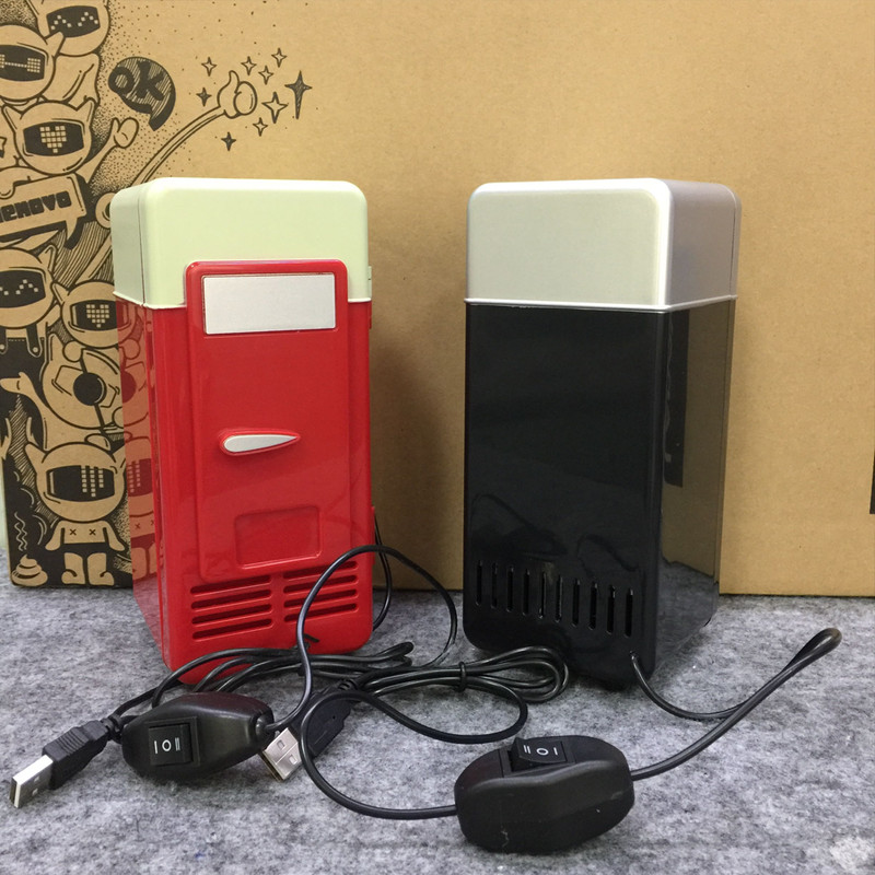 Mini USB Desktop Fridge red