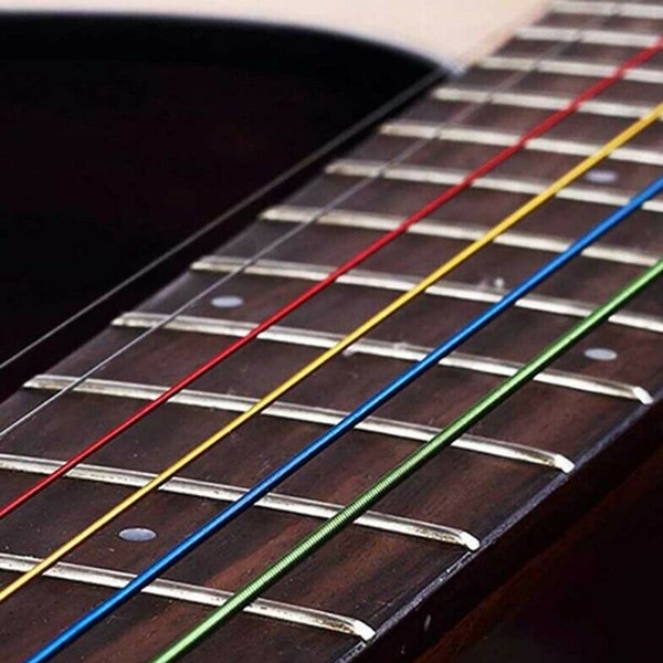 Multicolored Acoustic Guitar Strings - Inspire Uplift