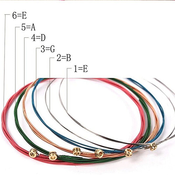 Multicolored Acoustic Guitar Strings - Inspire Uplift