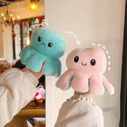 Multicolored Reversible Octopus Plush Toy
