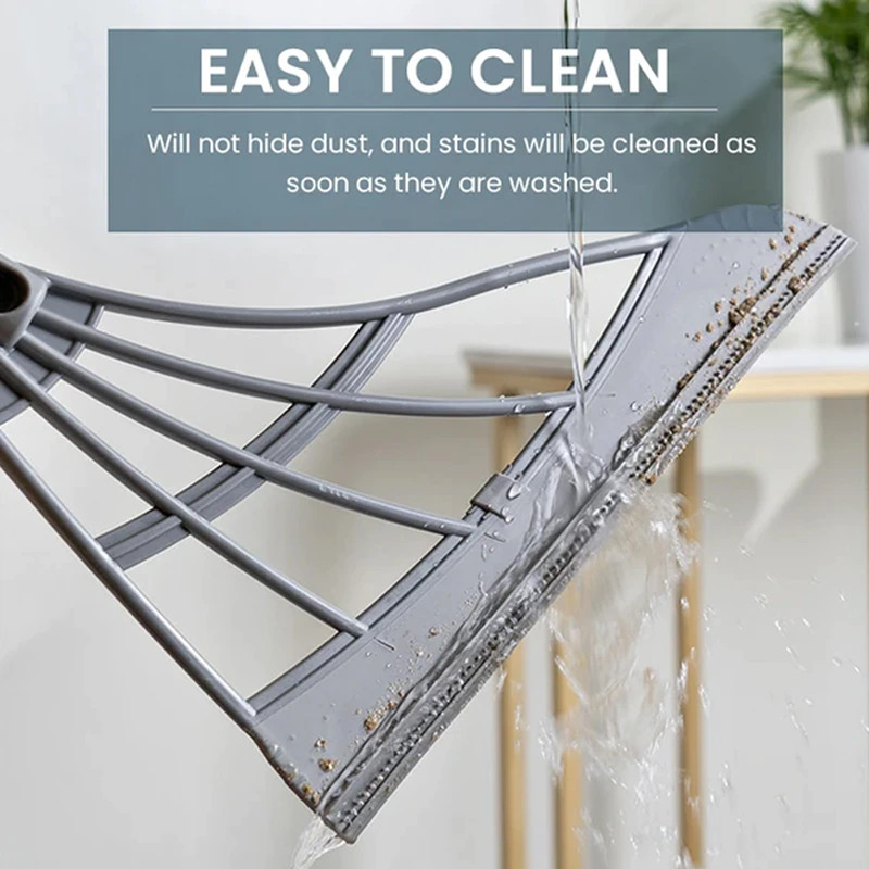 Multifunction Magic Broom for Sweeping And Wiping Grey