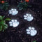 solar paw print lights