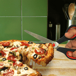 Pizza Cutting Scissors with Detachable Spatula