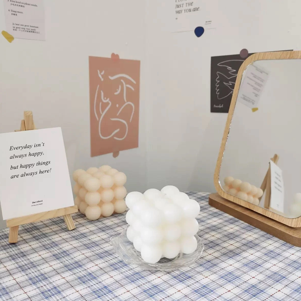 Scented Cube Bubble Candle For Destressing 1