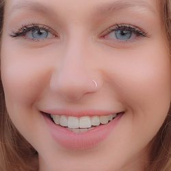 seamless ultra thin nose hoop ring
