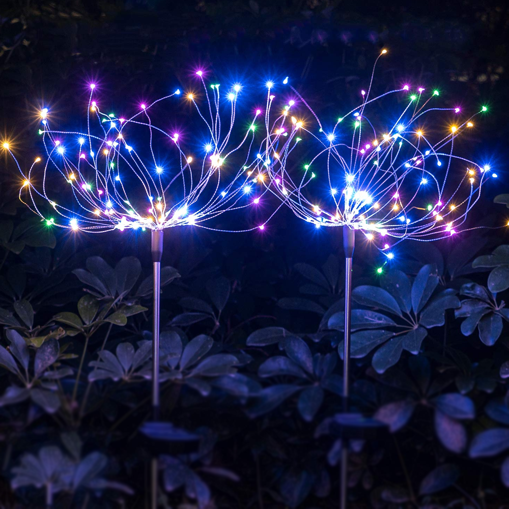 Solar Sparkler Lights For Garden Paths & Walkways color changing