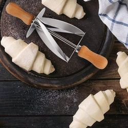 stainless steel croissant cutter rolling pin