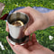 Stainless Steel Collapsible Cup with Lid Keychain Portable Metal Travel Cup