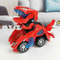 Transforming Dinosaur Toy Car For Kids Red