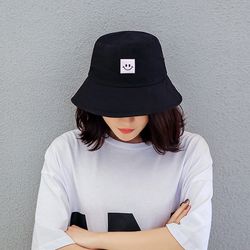 trendy emoji smiley face bucket hat