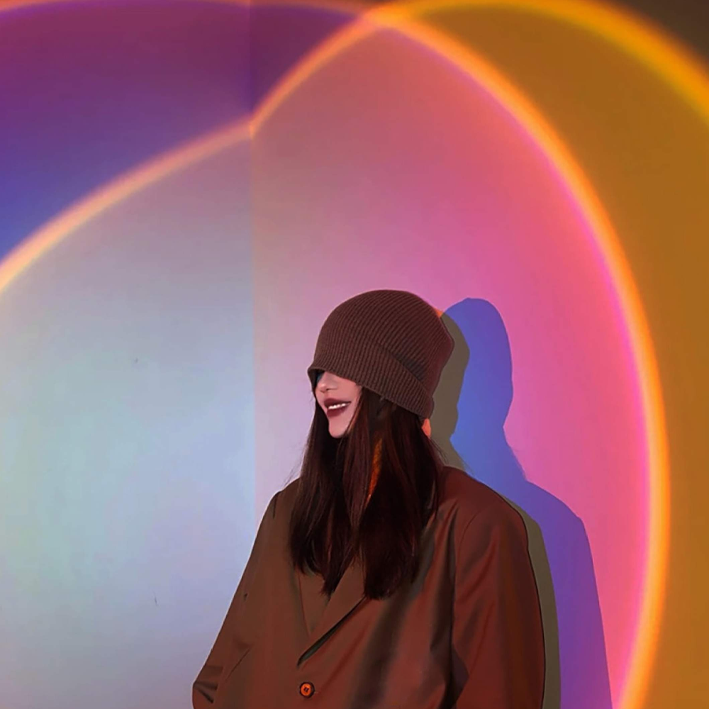 Relaxing Rainbow Sunset Red LED Projector 7