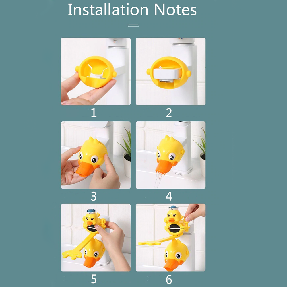 Water Faucet & Handle Extender Set For Toddlers & Young Kids, Plastic Material