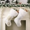 White Faux Fur Christmas Stocking 2