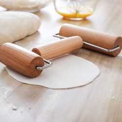 wooden pastry roller with two sides