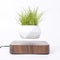 Magnetic Levitating Plant Pot For Bonsai, Real & Fake Plants Walnut base