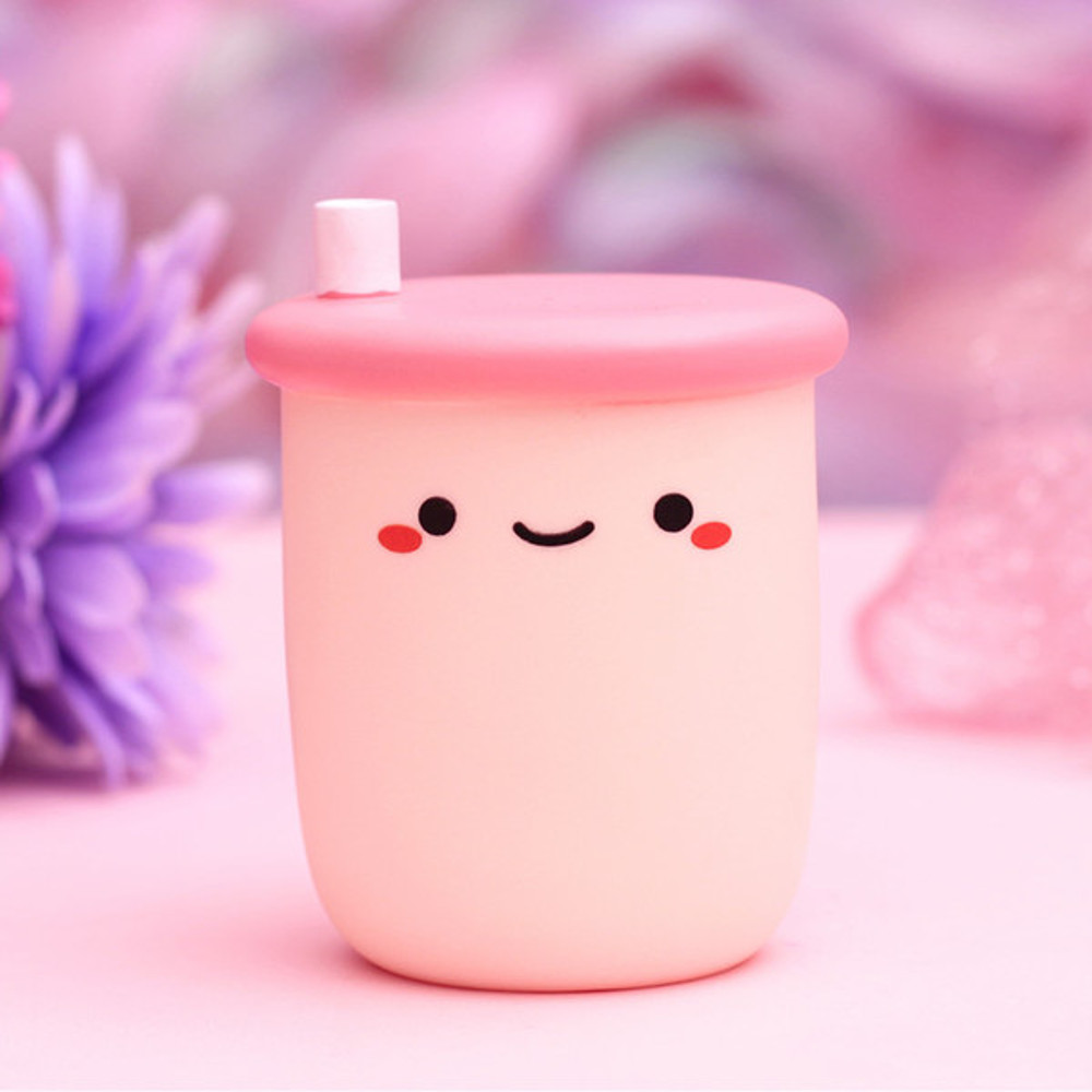 Boba Light Bulb Cup for Kids Room & Home Decoration pink