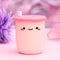 Boba Light Bulb Cup for Kids Room & Home Decoration pink