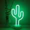 Glow In The Dark Neon Cactus Lamp & Desk Light With Detachable Base