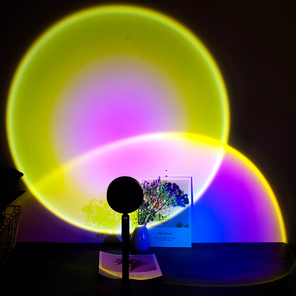 Relaxing Rainbow Sunset Red LED Projector 3