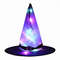 Hanging Halloween Witch Hat Lights Purple