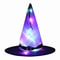 Hanging Halloween Witch Hat Lights Purple