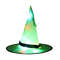 Hanging Halloween Witch Hat Lights green