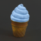 Battery Powered Icecream Cone Night Lamp blue