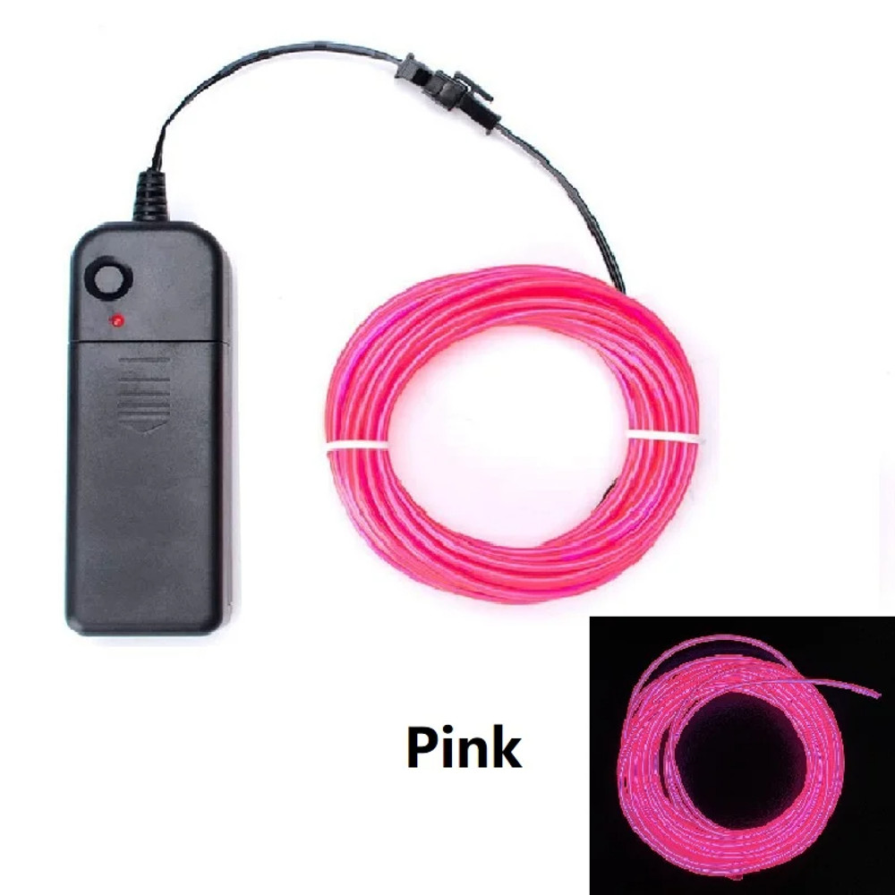 DIY Flexible Multi-Colored Neon Wire LED Lights pink