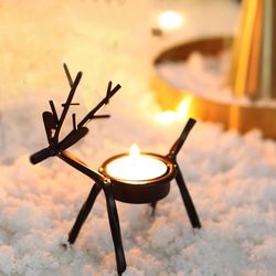 christmas reindeer tea light candle holder