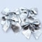Cute Mini Christmas Bows For Tree Decoration Silver