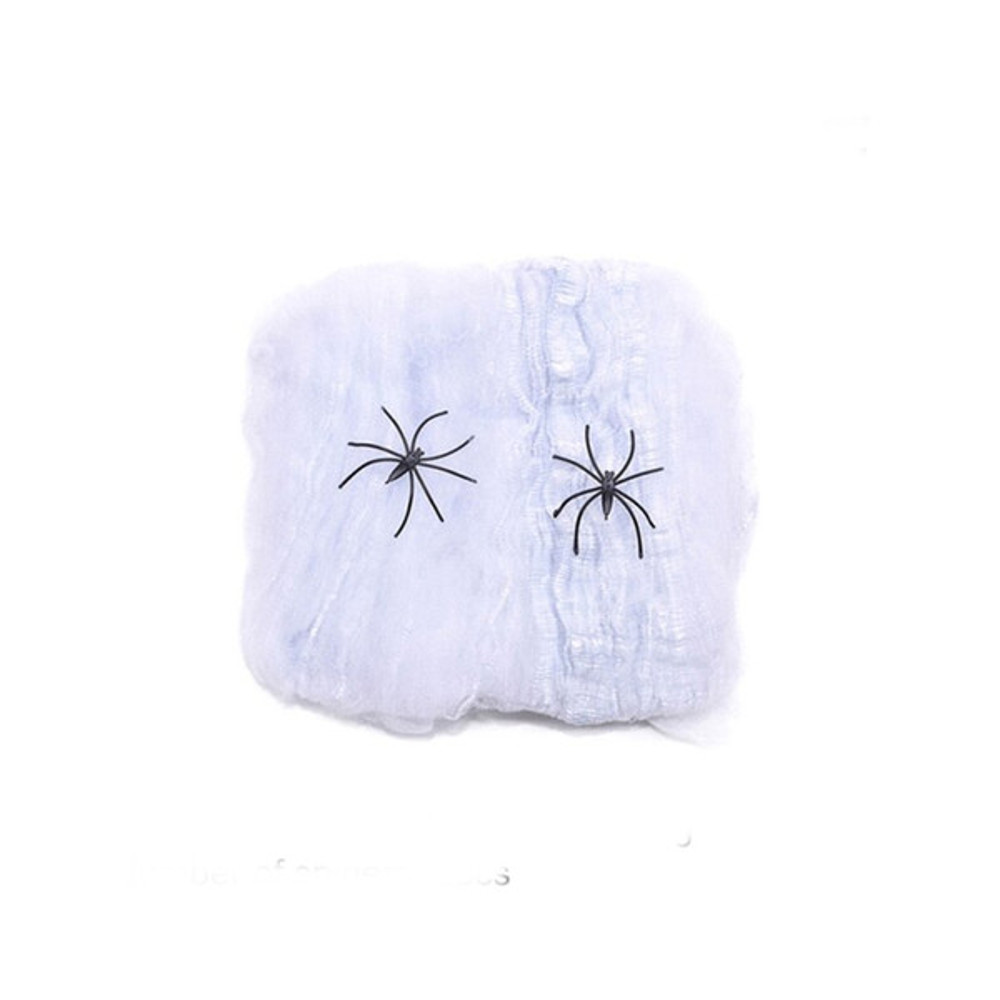 Spooky Halloween Spider Web Décor White