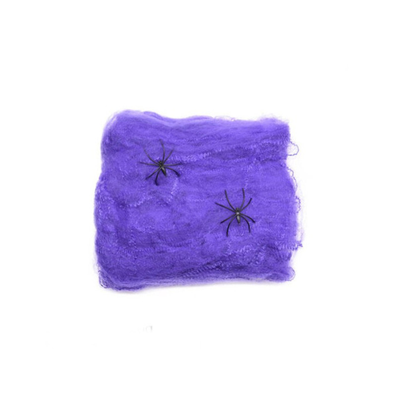 Spooky Halloween Spider Web Décor purple