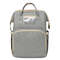 Multifunctional 3 in 1 Baby Diaper Bag With Bed (Waterproof Exterior) Gray