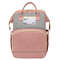 Multifunctional 3 in 1 Baby Diaper Bag With Bed (Waterproof Exterior) Pink