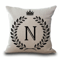 Personalized Alphabet Pillow Cover N