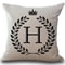 Personalized Alphabet Pillow Cover H